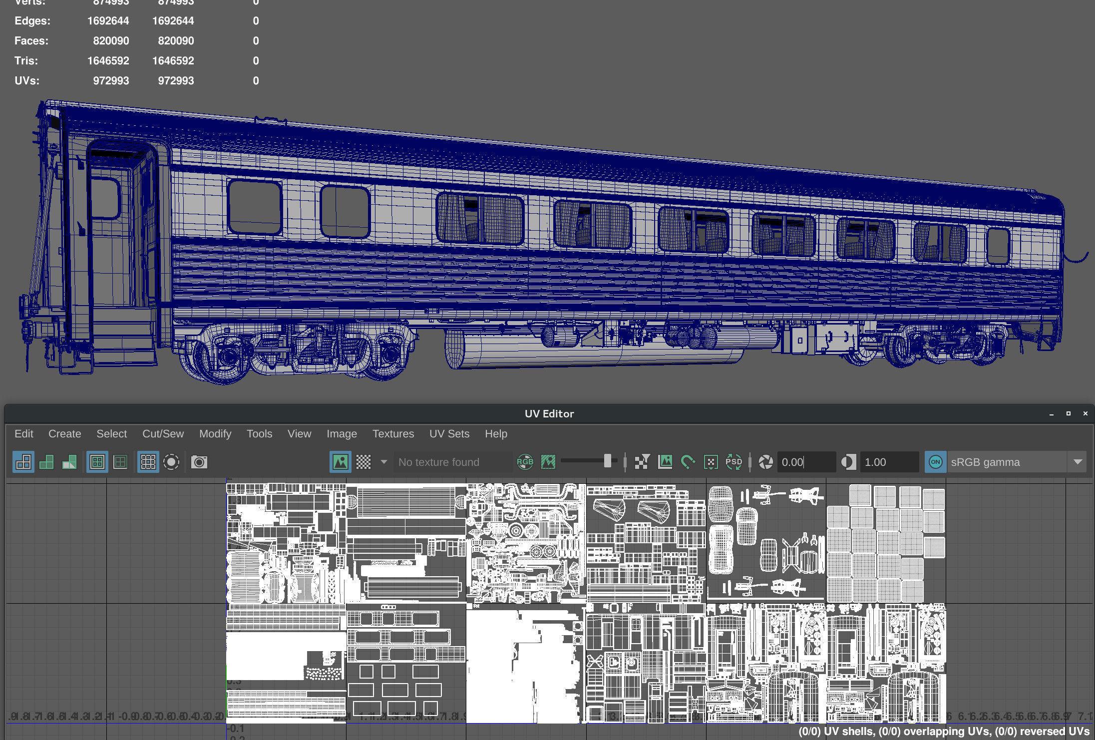 Amtrak Passenger Coach 3D model_7
