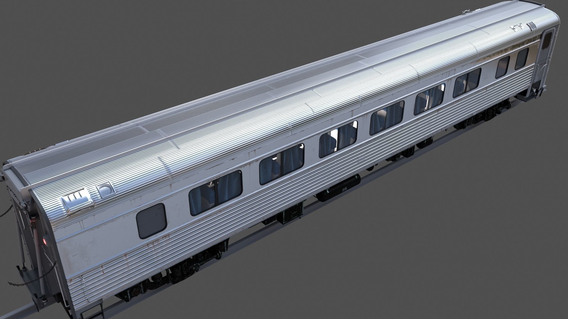 Amtrak Passenger Coach 3D model_13