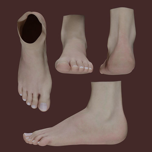 Woman Foot Low-poly 3D model