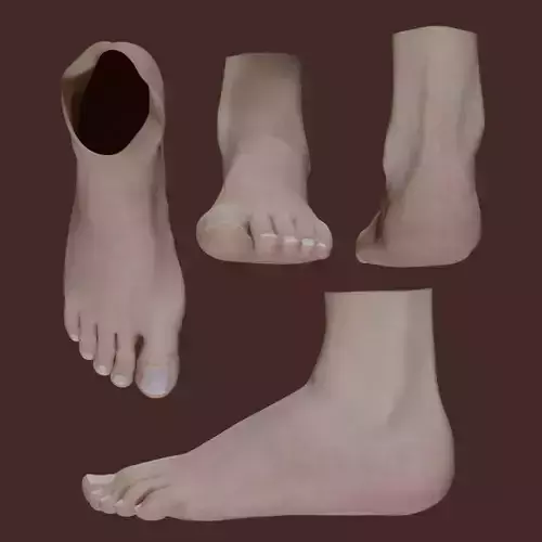 Woman Foot Low-poly 3D model