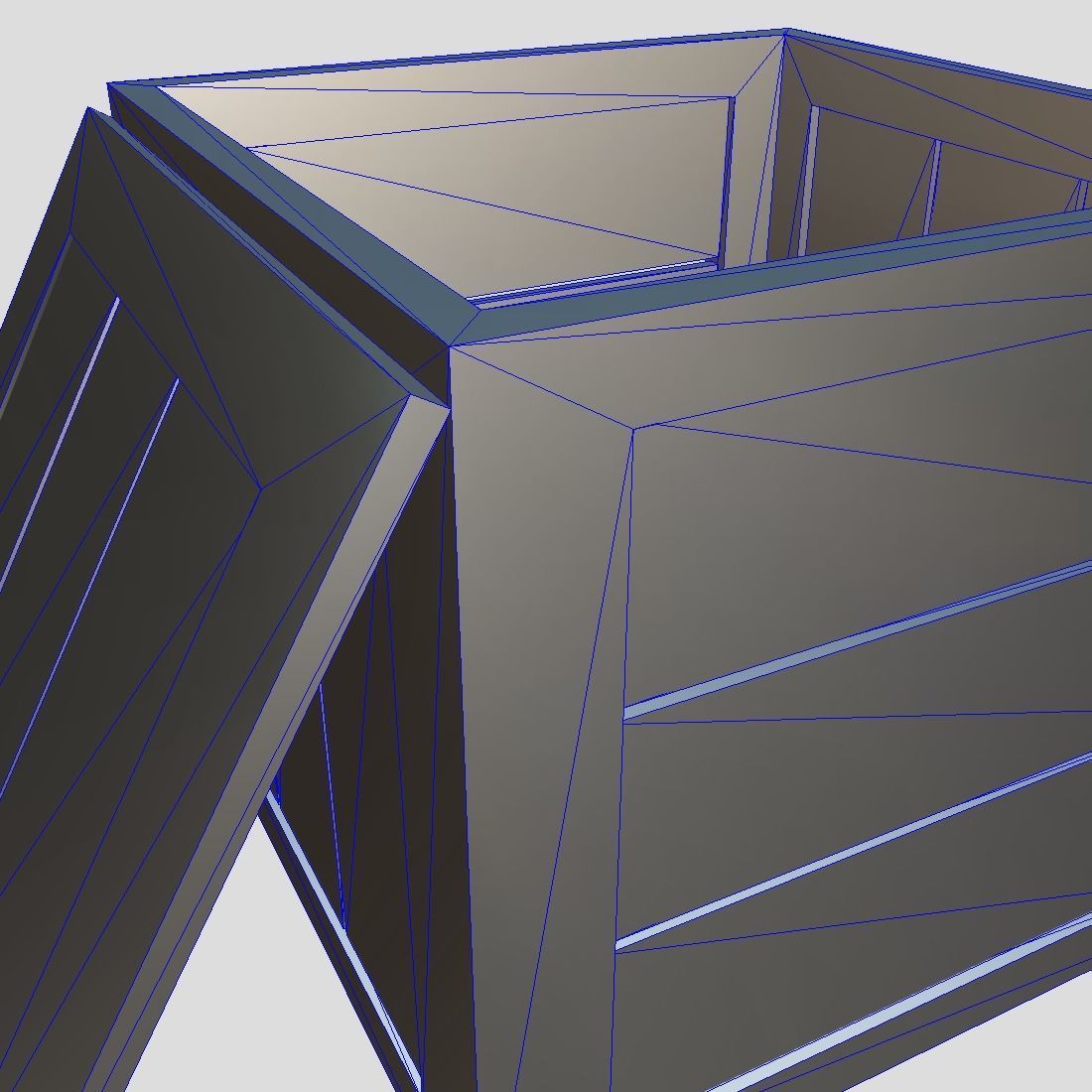 Wooden Box Low-poly 3D model_14