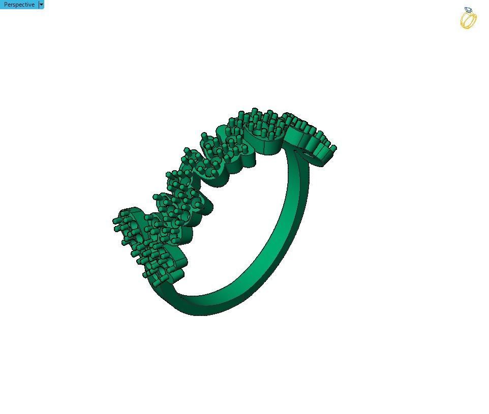 Alphabet Ring 3D print model_9