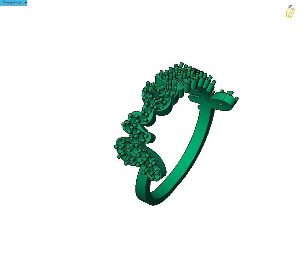 Alphabet Ring 3D print model_6