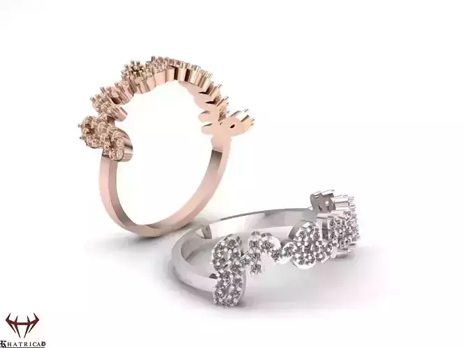 Alphabet Ring 3D print model