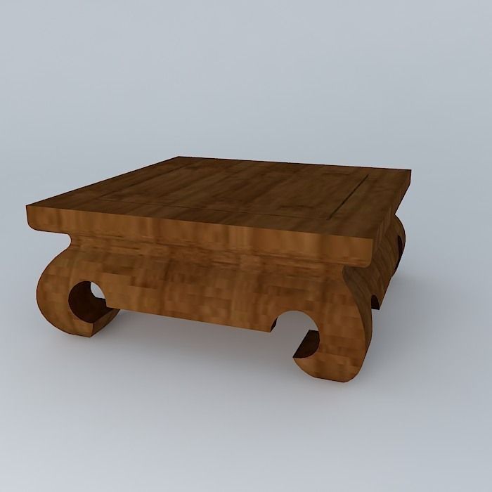 Chinese Low Table Free 3D model_1