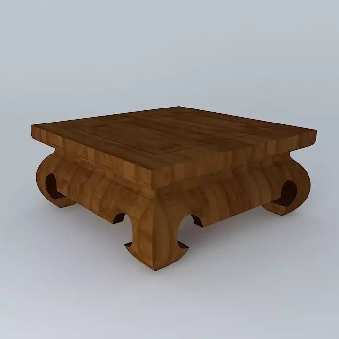 Chinese Low Table Free 3D model_0