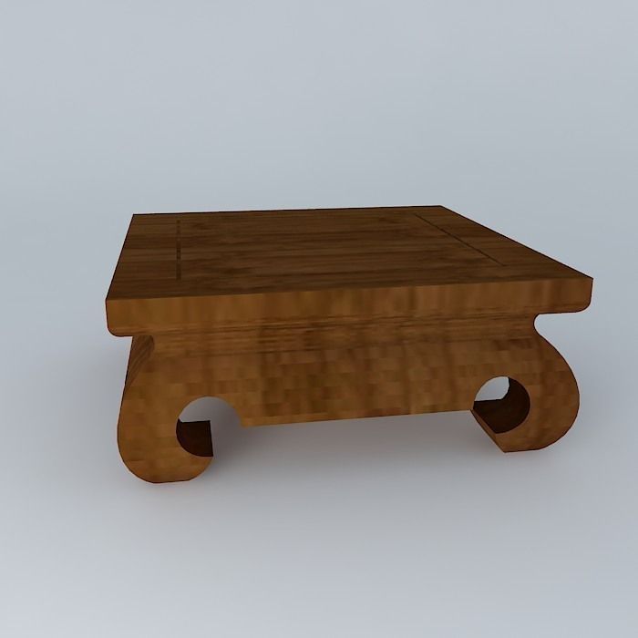 Chinese Low Table Free 3D model_2