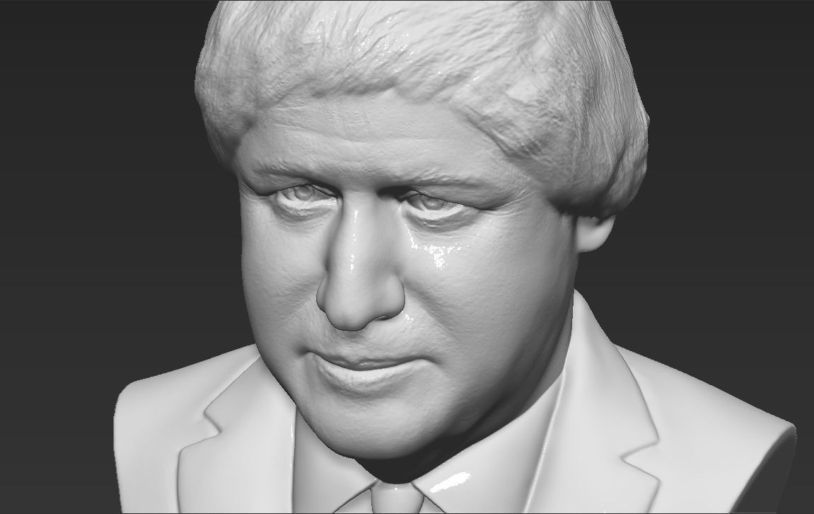 Boris Johnson 3D printing ready stl obj formats 3D print model_13