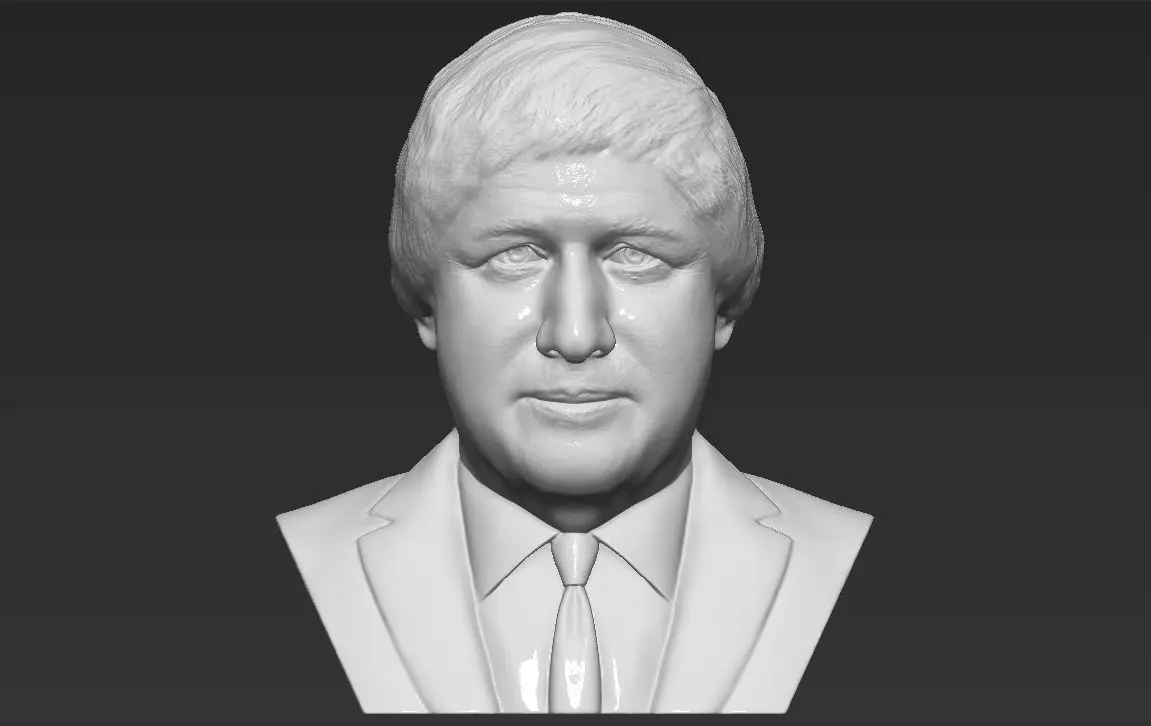 Boris Johnson 3D printing ready stl obj formats 3D print model_0