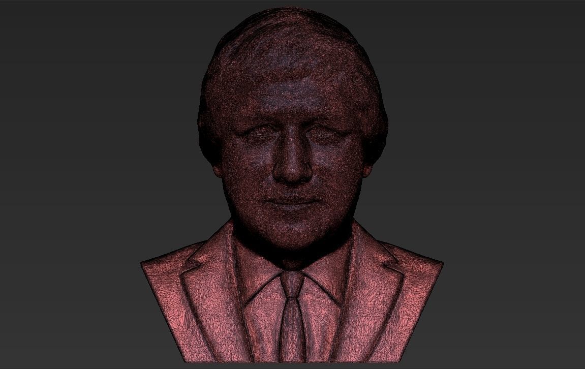 Boris Johnson 3D printing ready stl obj formats 3D print model_26