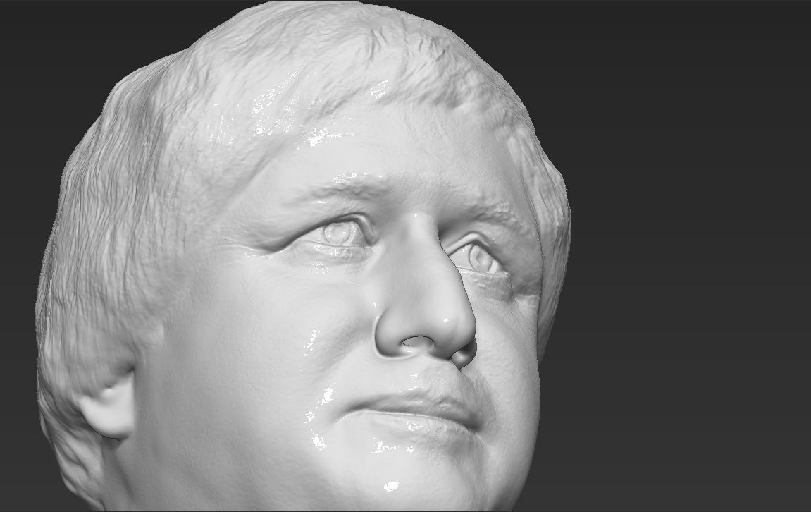 Boris Johnson 3D printing ready stl obj formats 3D print model_20