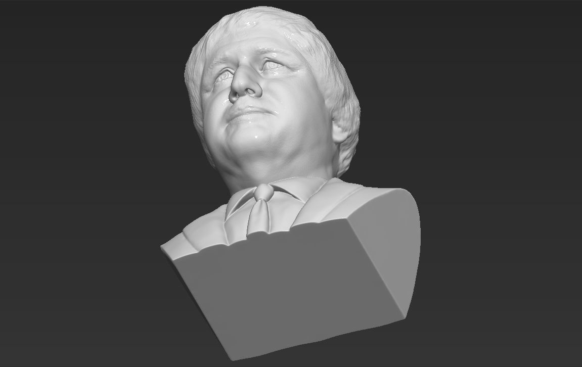 Boris Johnson 3D printing ready stl obj formats 3D print model_22