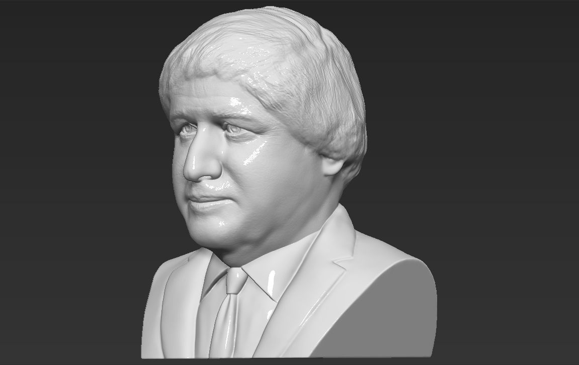 Boris Johnson 3D printing ready stl obj formats 3D print model_2