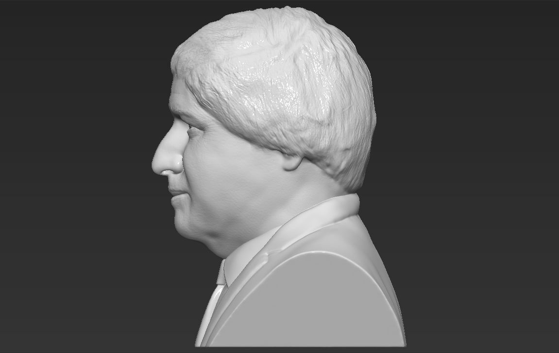 Boris Johnson 3D printing ready stl obj formats 3D print model_3