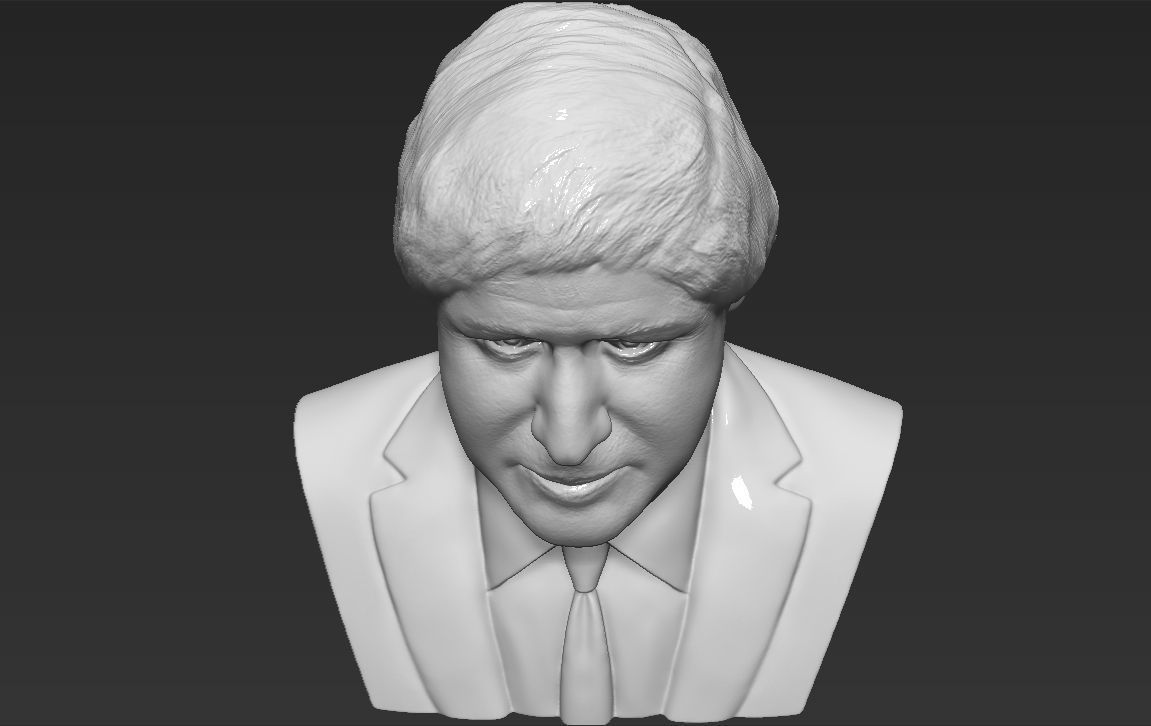 Boris Johnson 3D printing ready stl obj formats 3D print model_15