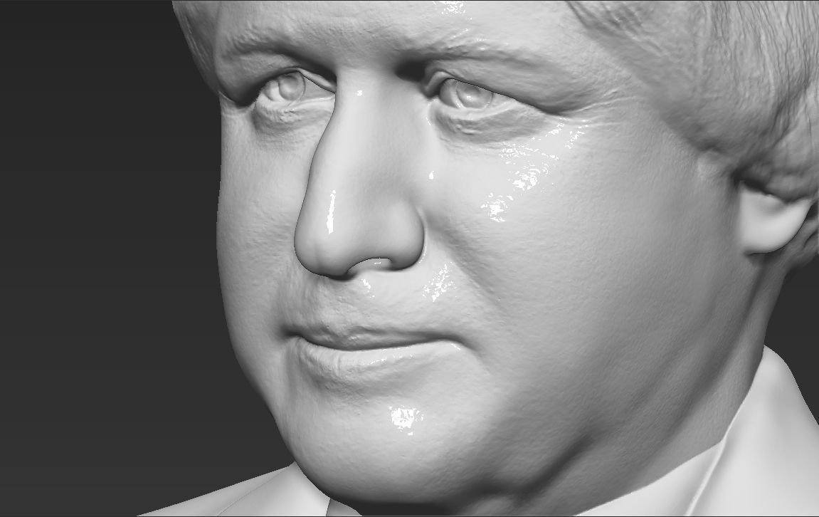 Boris Johnson 3D printing ready stl obj formats 3D print model_19