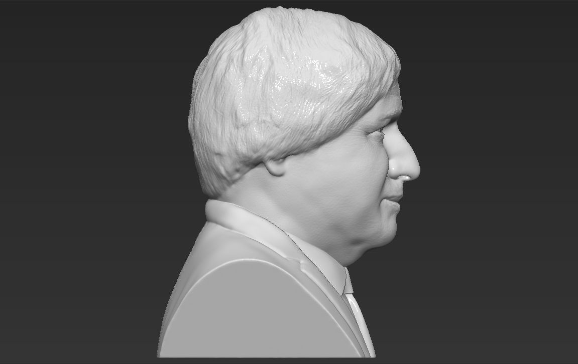 Boris Johnson 3D printing ready stl obj formats 3D print model_7