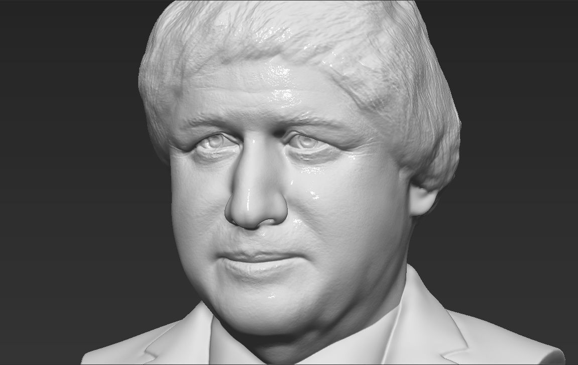 Boris Johnson 3D printing ready stl obj formats 3D print model_12