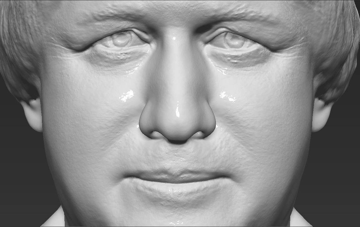 Boris Johnson 3D printing ready stl obj formats 3D print model_17