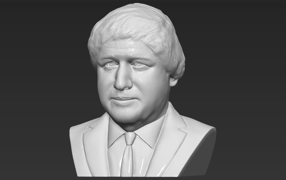 Boris Johnson 3D printing ready stl obj formats 3D print model_1