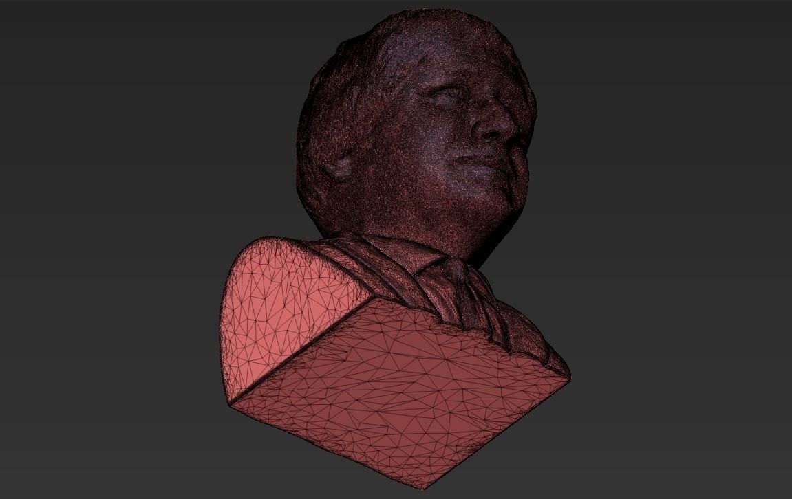Boris Johnson 3D printing ready stl obj formats 3D print model_28