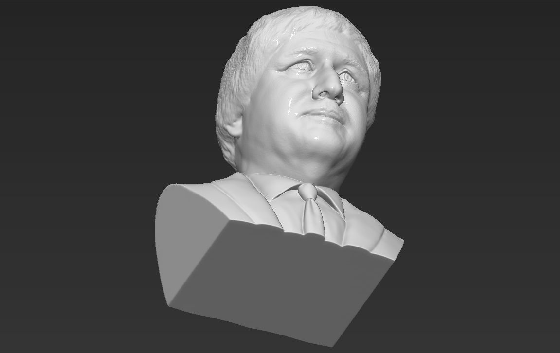 Boris Johnson 3D printing ready stl obj formats 3D print model_21