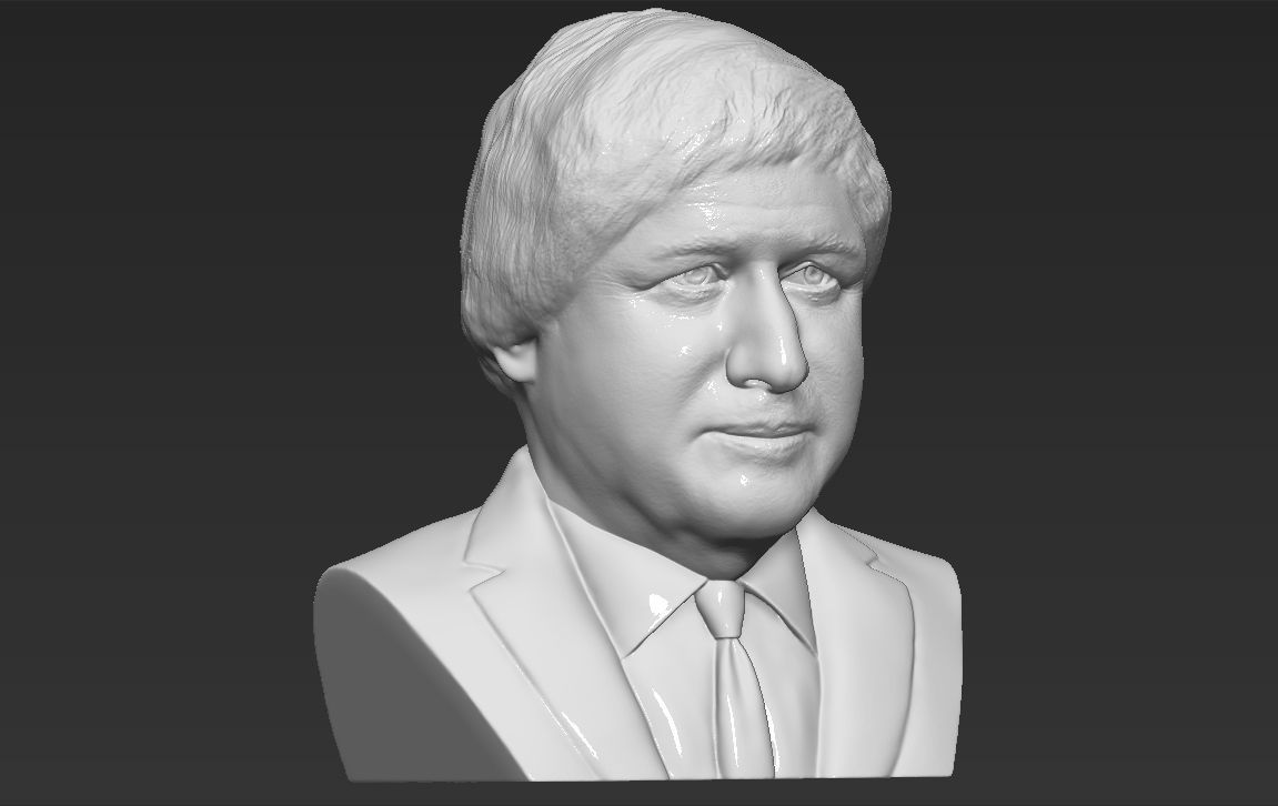 Boris Johnson 3D printing ready stl obj formats 3D print model_9