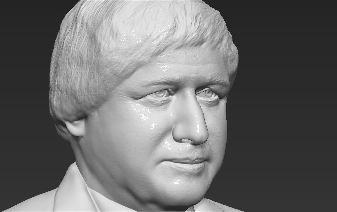 Boris Johnson 3D printing ready stl obj formats 3D print model_11