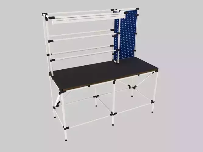 Workbench 3D model with table top 3D model