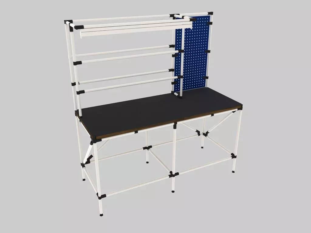 Workbench 3D model with table top 3D model_0