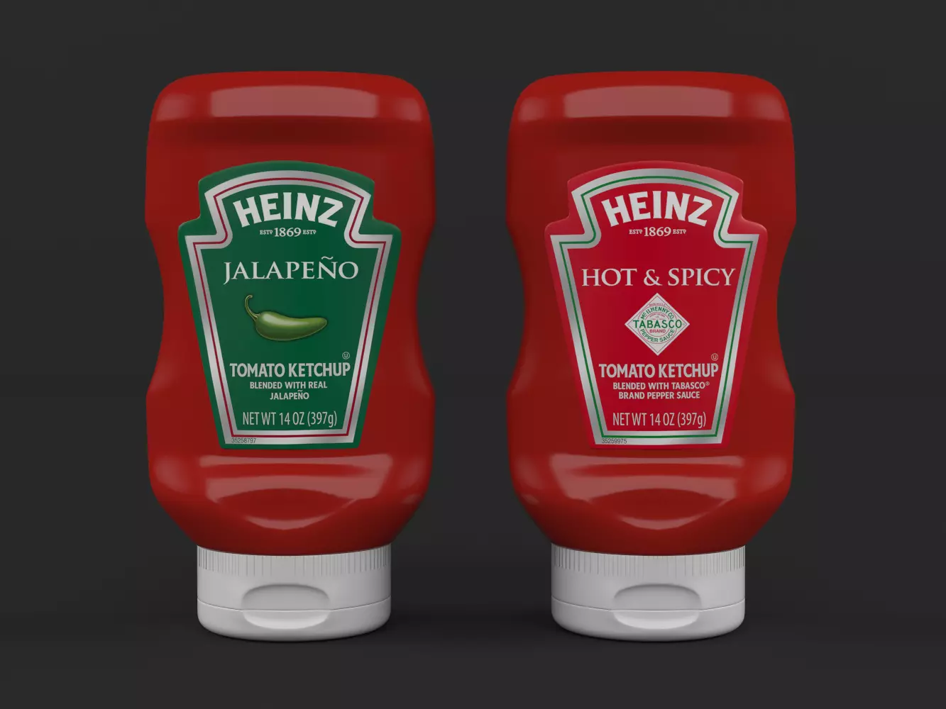Ketchup Bottles Heinz 3D model