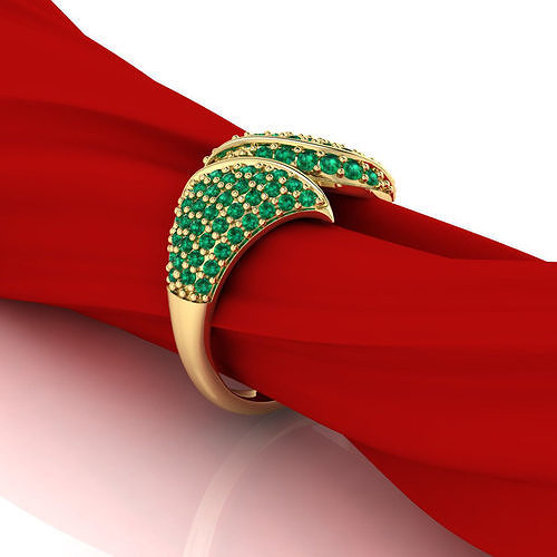 Leaf shape ring  3D print model