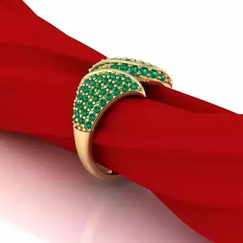 Leaf shape ring  3D print model