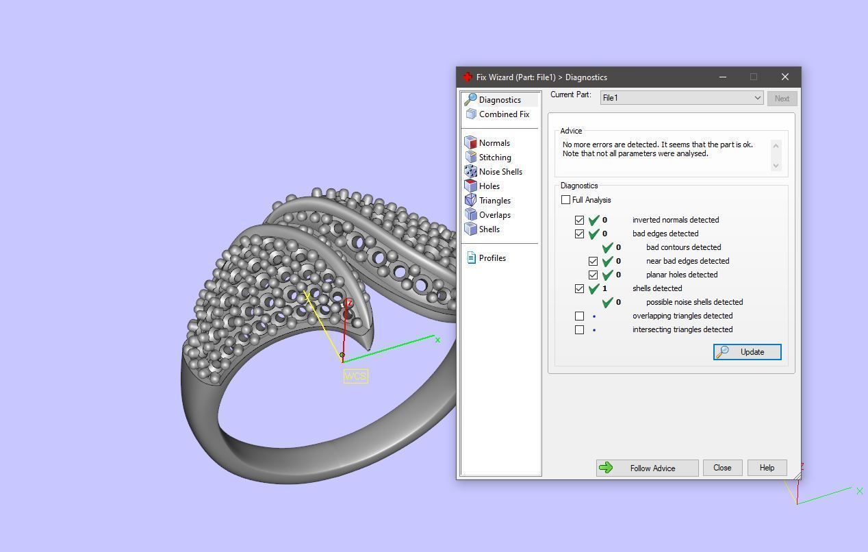 Leaf shape ring  3D print model_6