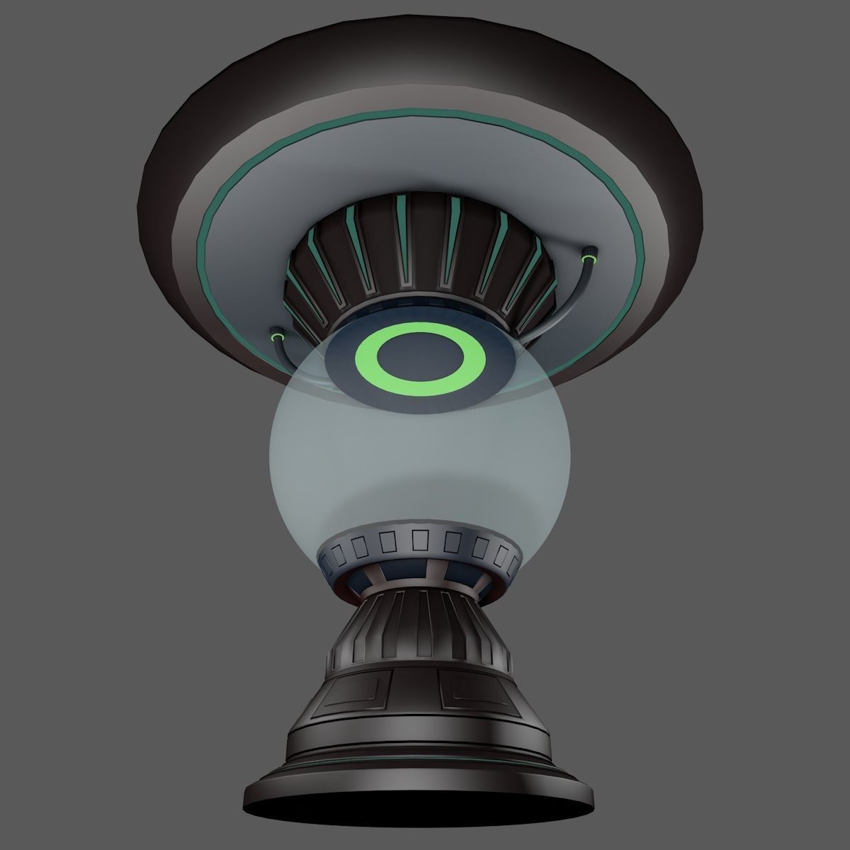 Sci fi liquid container 3D model_2