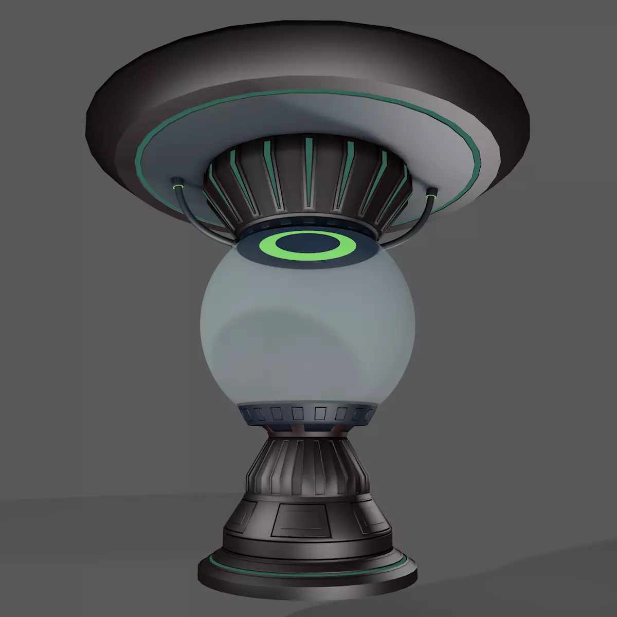 Sci fi liquid container 3D model_0