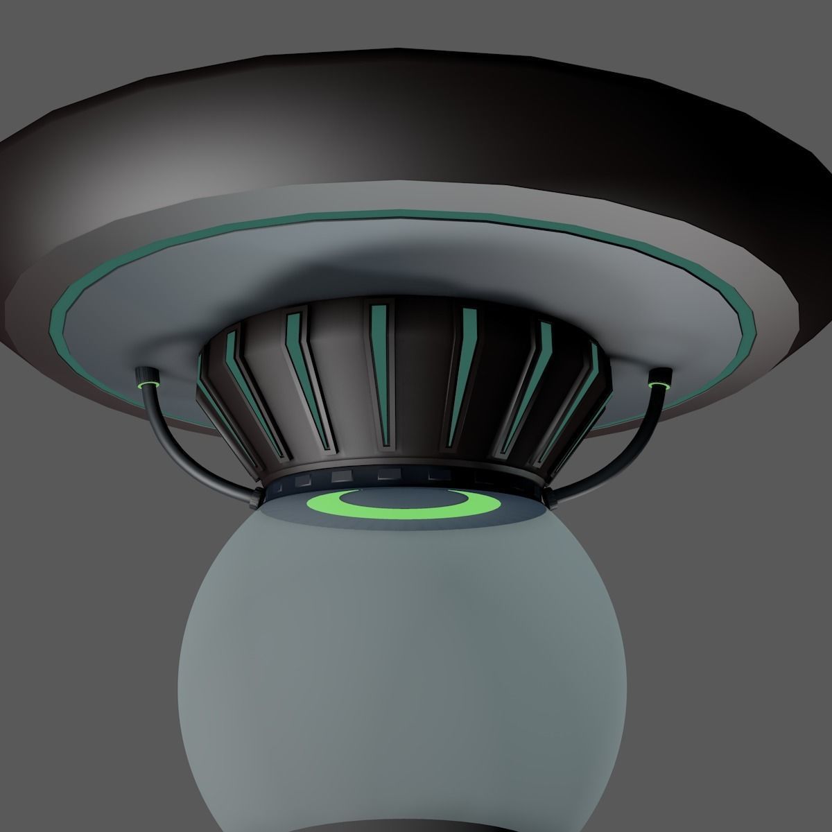 Sci fi liquid container 3D model_5