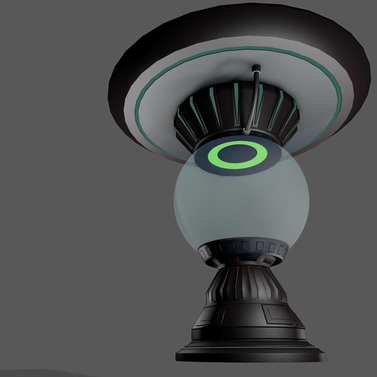 Sci fi liquid container 3D model_4