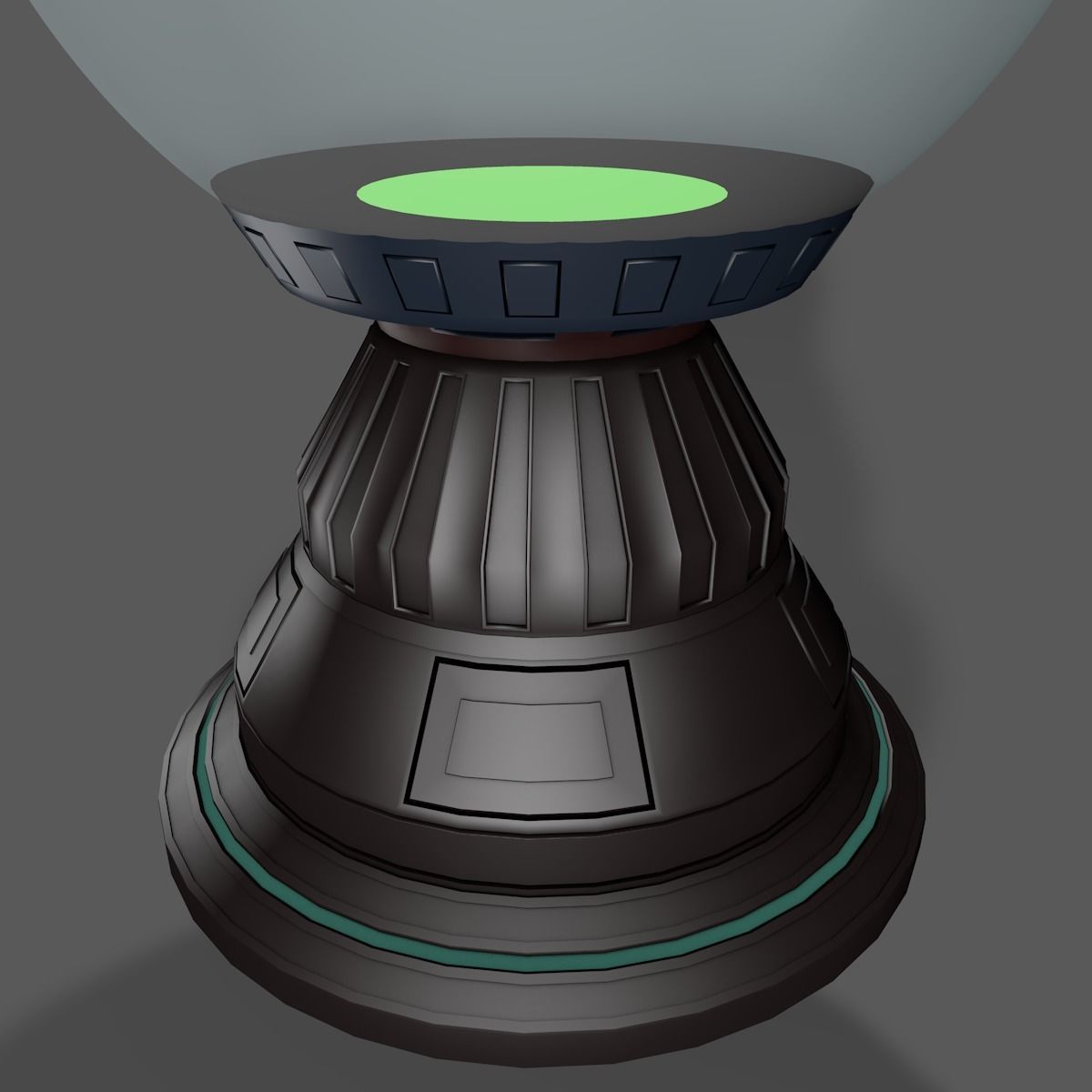 Sci fi liquid container 3D model_6