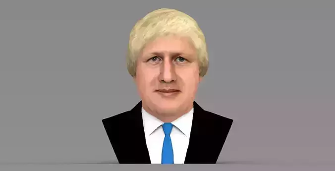 Boris Johnson bust ready for full color 3D printing 3D print model