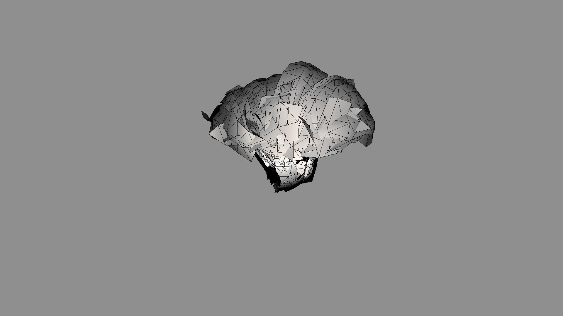 Low poly Ponytail  Haircard Low-poly 3D model_5