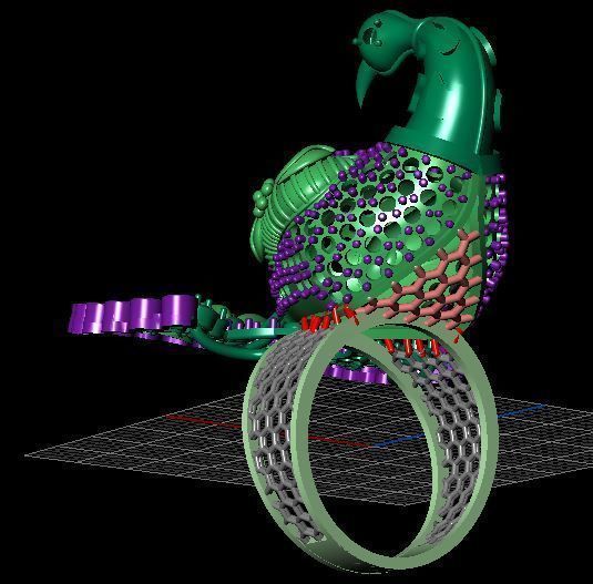  peacock ring   3D print model_1