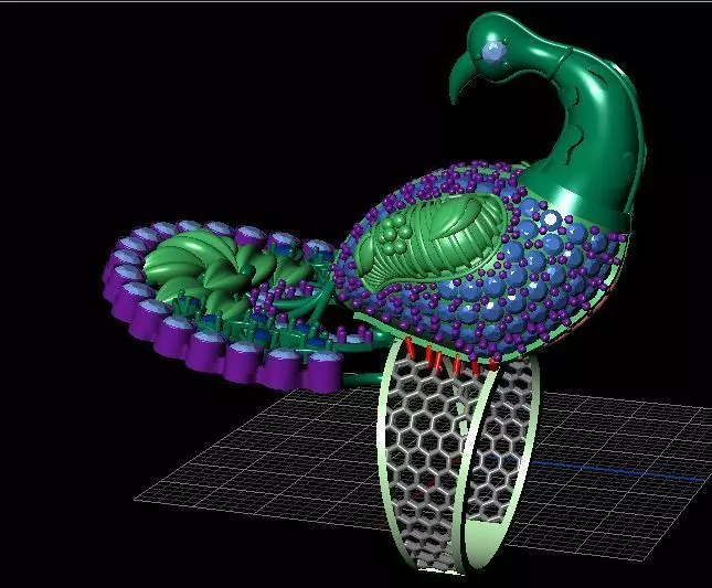 peacock ring   3D print model_0