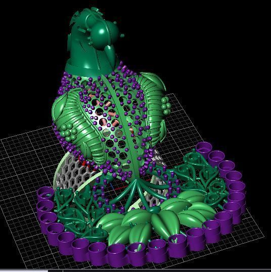  peacock ring   3D print model_2