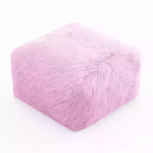 Pouf Youth Faux Fur Light Pink 3D model
