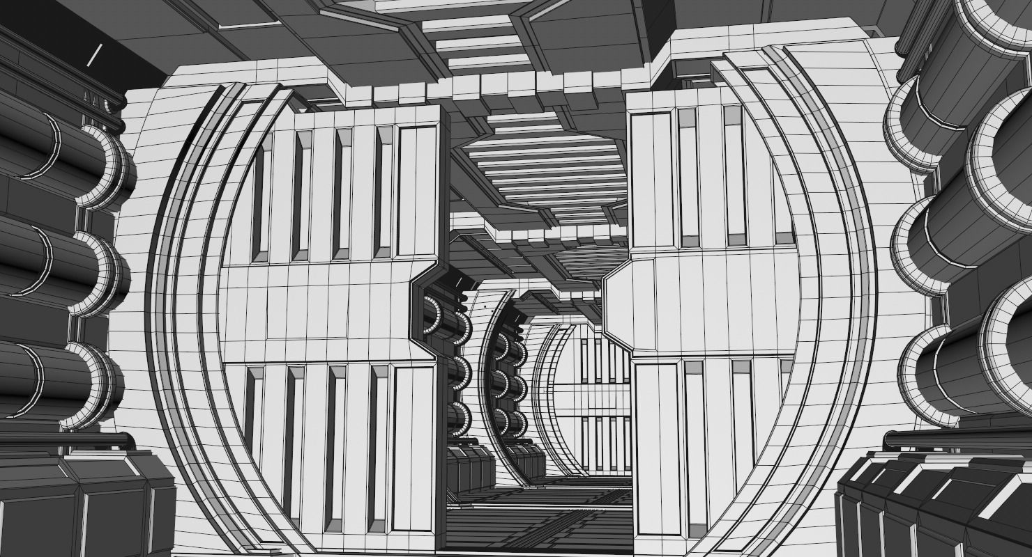 Sci Fi Corridor 3D model_21