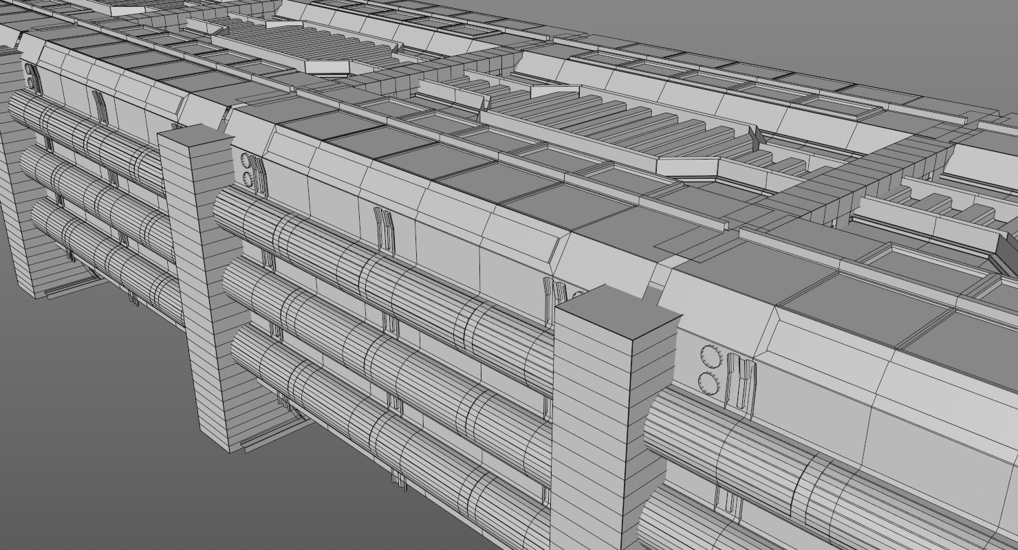 Sci Fi Corridor 3D model_20