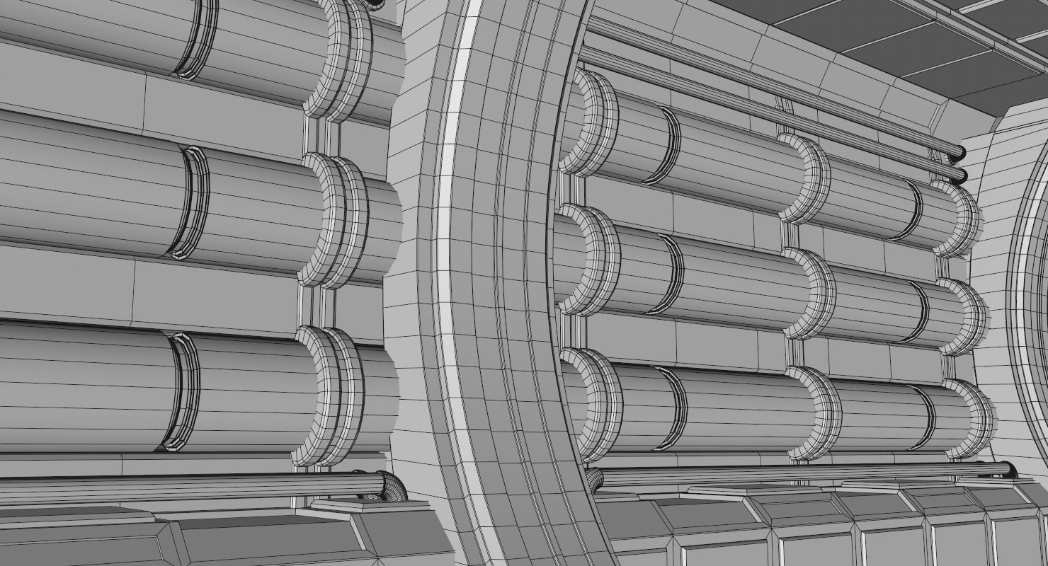 Sci Fi Corridor 3D model_14
