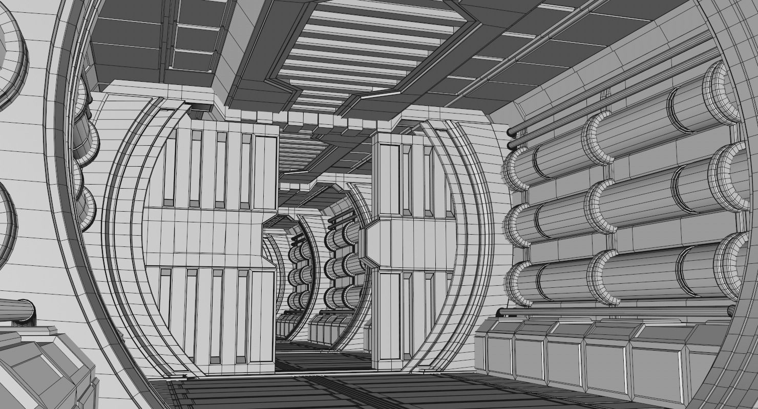 Sci Fi Corridor 3D model_19