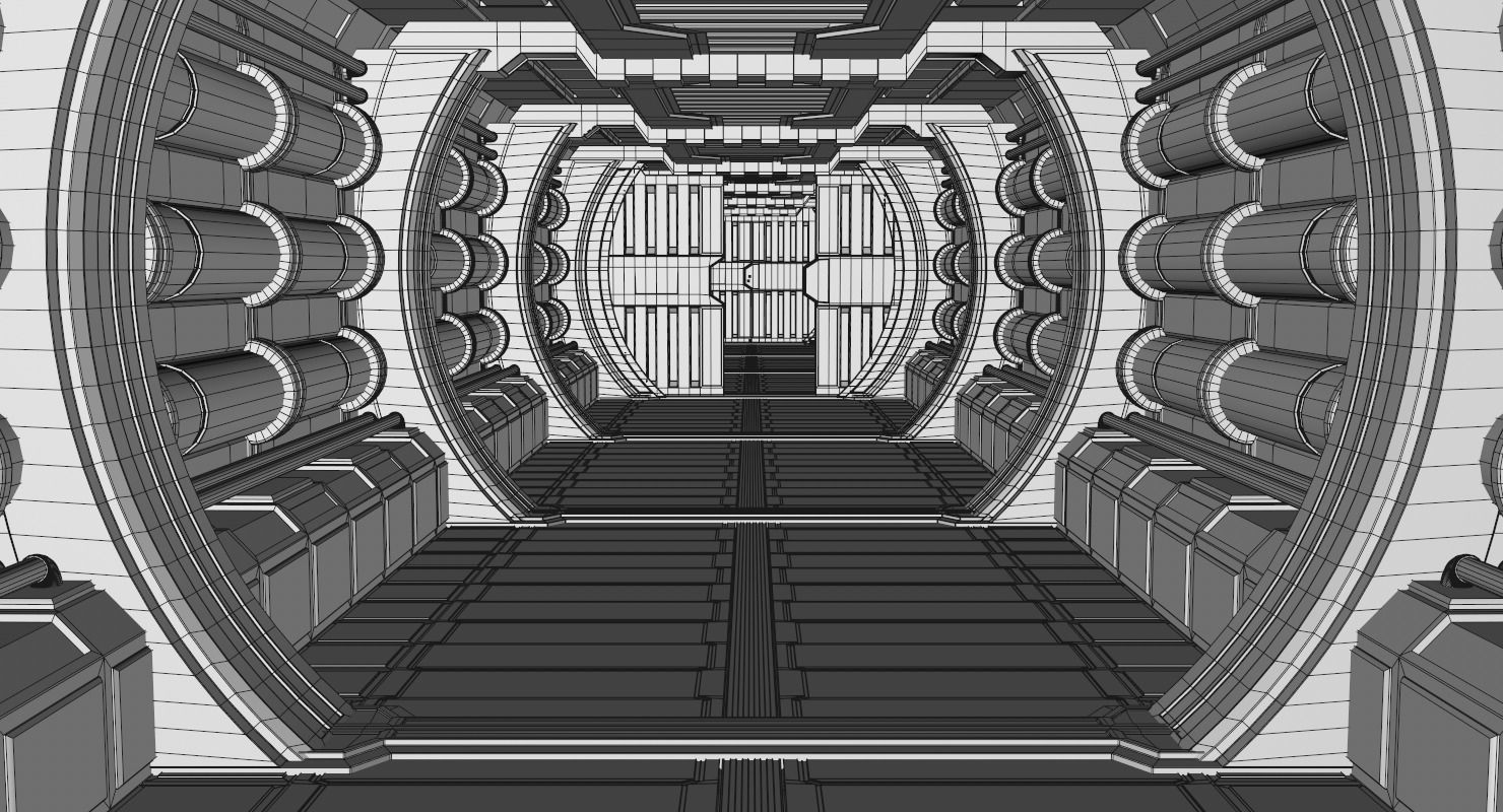Sci Fi Corridor 3D model_11